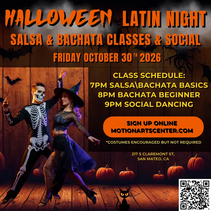 Halloween Latin Dance Party at Motion Arts Center at Motion Arts Center — Friday, October 30