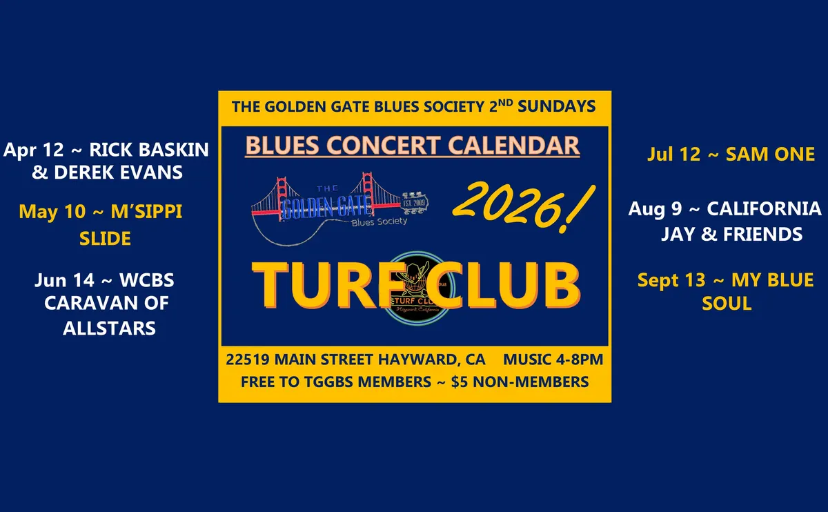 Blues at the Turf Club (Hayward) at The World Famous Turf Club — Sunday, October 11