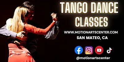 Argentine Tango Dance Classes in San Mateo at Motion Arts Center — Wednesday, November 11